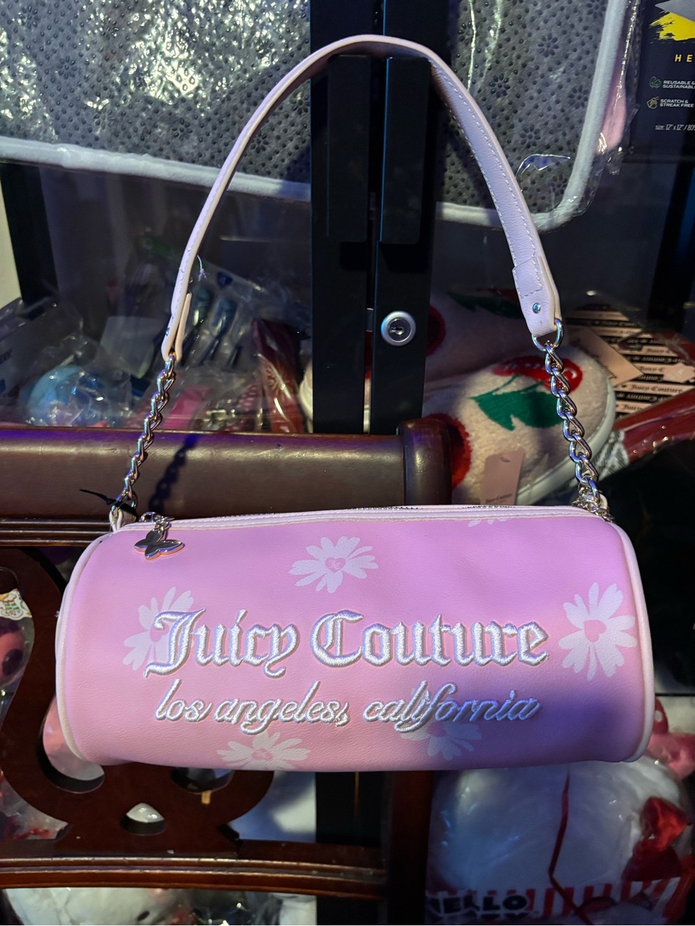 Juicy Couture Pink Logo Barrel Bag